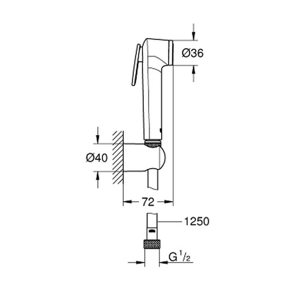 Набір для біде Grohe Tempesta-F Trigger Spray 30 27513001 Хром (111040) - фото 2