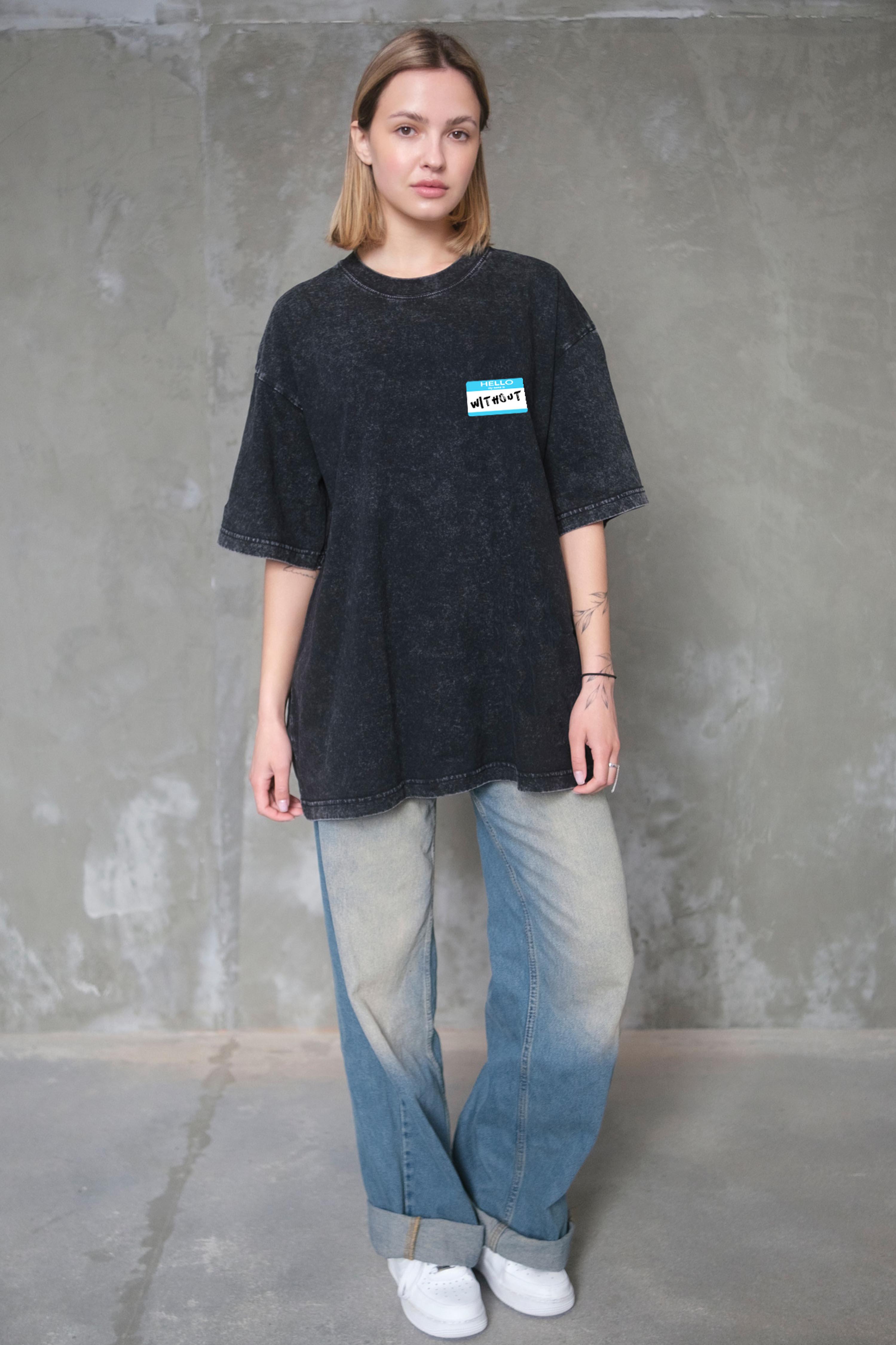 Футболка оверсайз Without Washed Hello L/XL Black (L/XL8056342 8056343) - фото 5