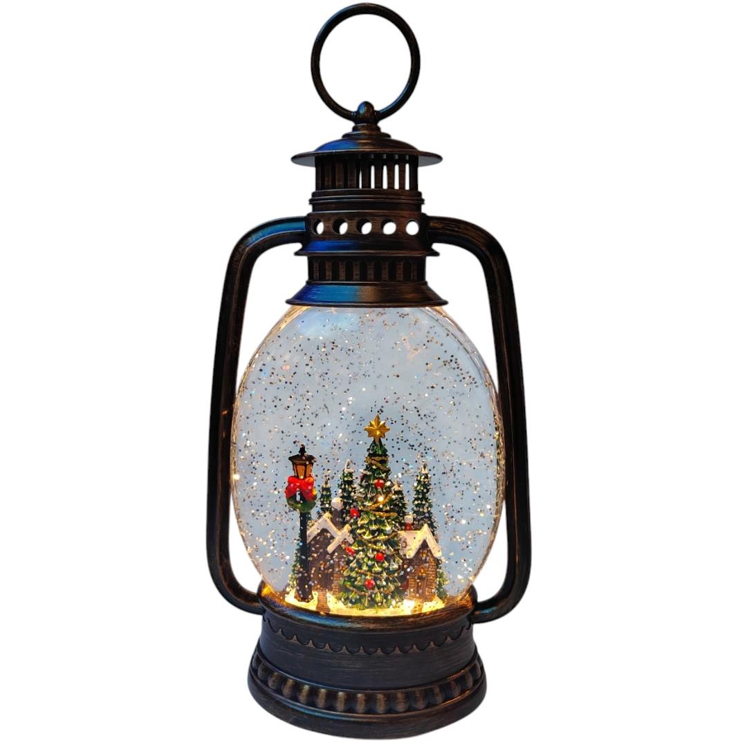 Новогодний ночник XMAS WDL-24028D Винтажный фонарь 27,9 см (10093)