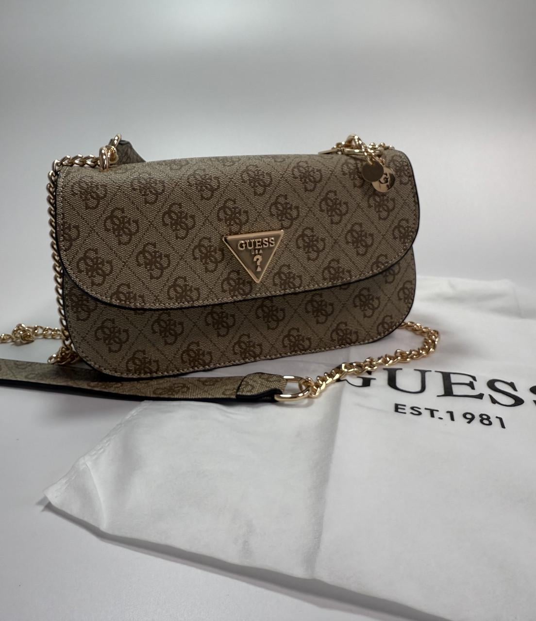 Сумка женская Guess маленькая Бежевый