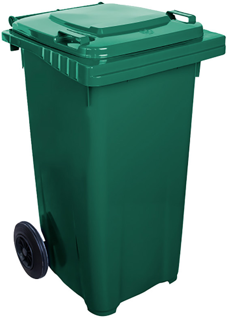 Мусорный контейнер на колесах с ручкой для дома 120 л Мусорный контейнер на колесах с ручкой для дома 120 л