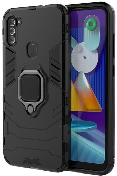 Противоударный чехол Samsung Galaxy A11 A115 (подставка кольцо) Black (16795-2B)