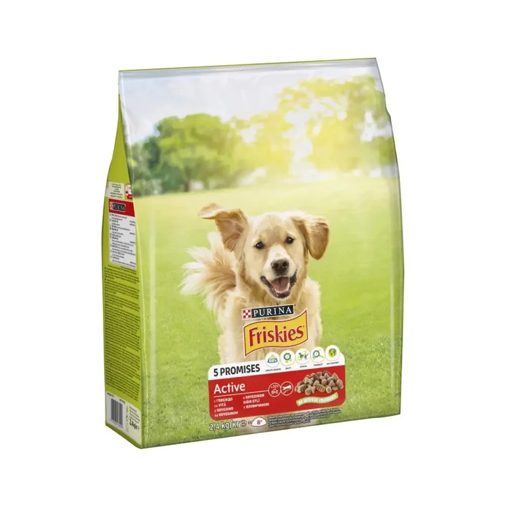 Сухой корм для собак Friskies Active 2,4 кг говядина - фото 2 Сухой корм для собак Friskies Active 2,4 кг говядина - фото 2