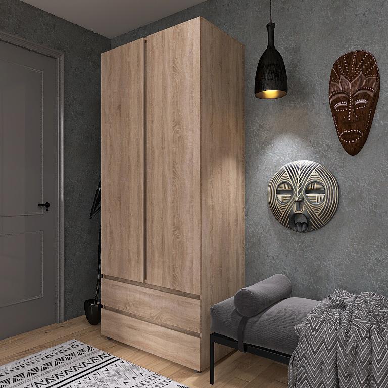 Шкаф распашной Еверест Лайт ШЛ-2 Дуб сонома