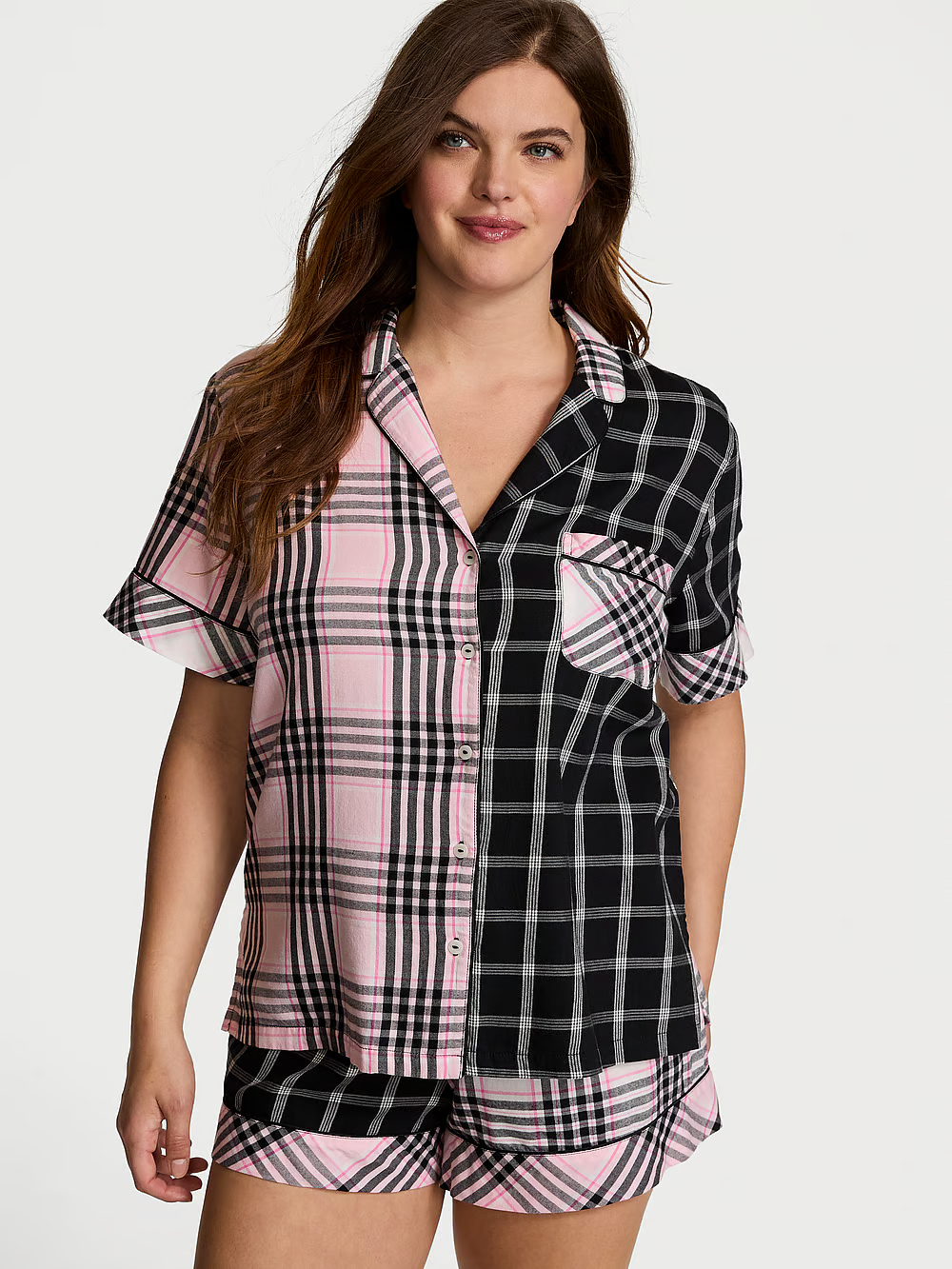 Піжама жіноча Victoria's Secret Flannel Short Pajama Set фланелева S Рожево-чорний у клітинку (24586691) Піжама жіноча Victoria's Secret Flannel Short Pajama Set фланелева S Рожево-чорний у клітинку (24586691)
