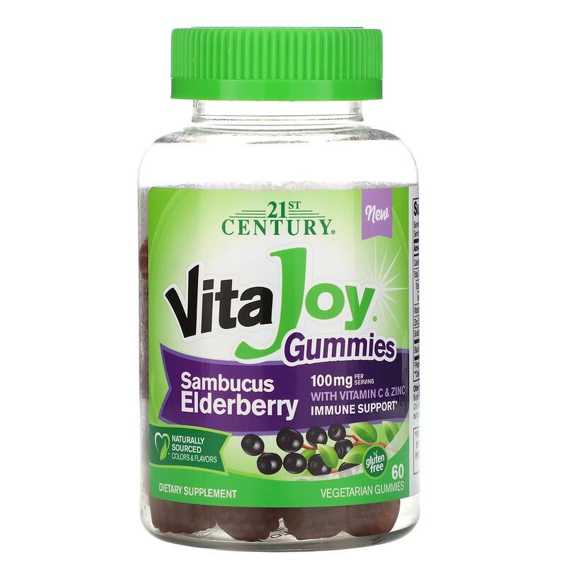 Натуральна добавка 21st Century VitaJoy Gummies Sambucus Elderberry 60 жувальних таблеток