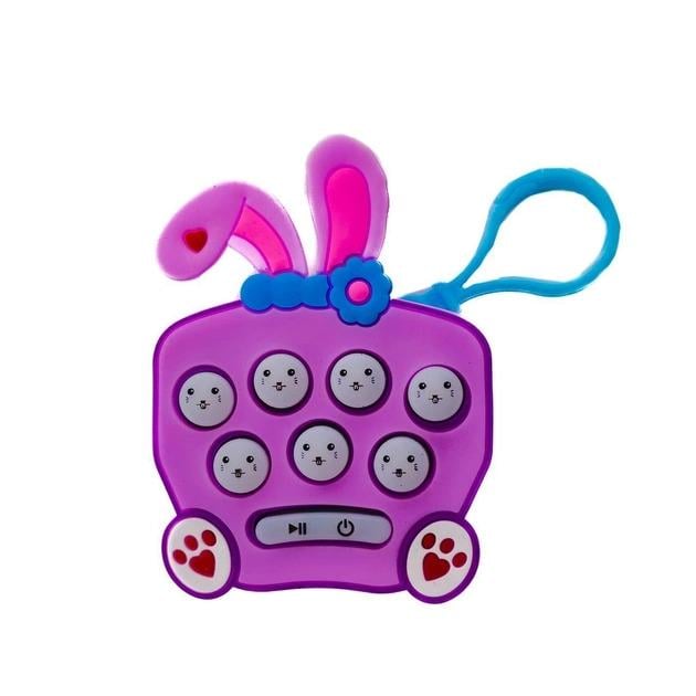 Игрушка-брелок Pop It №15 Кролик интерактивная Фиолетовый (PIT-15-15)
