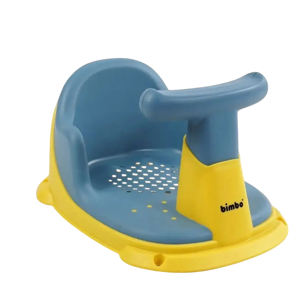 Сиденье детское для купания на присосках Bimbo BM-18071 из пластика с ручками 33х27х20 см Сине-желтый (150-7-169134)