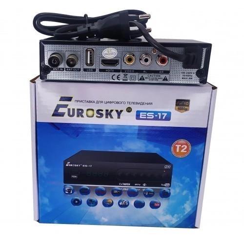 Тюнер DVB-T/T2/C Eurosky ES-17 IPTV Metal Т2 цифровий ефірний ресивер з підтримкою цифрового/кабельного ТБ (12243785) - фото 4