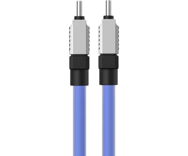 Кабель Data USB BASEUS CoolPlay Series Type-C to Type-C CAKW000203 100W 1 м Blue - фото 6