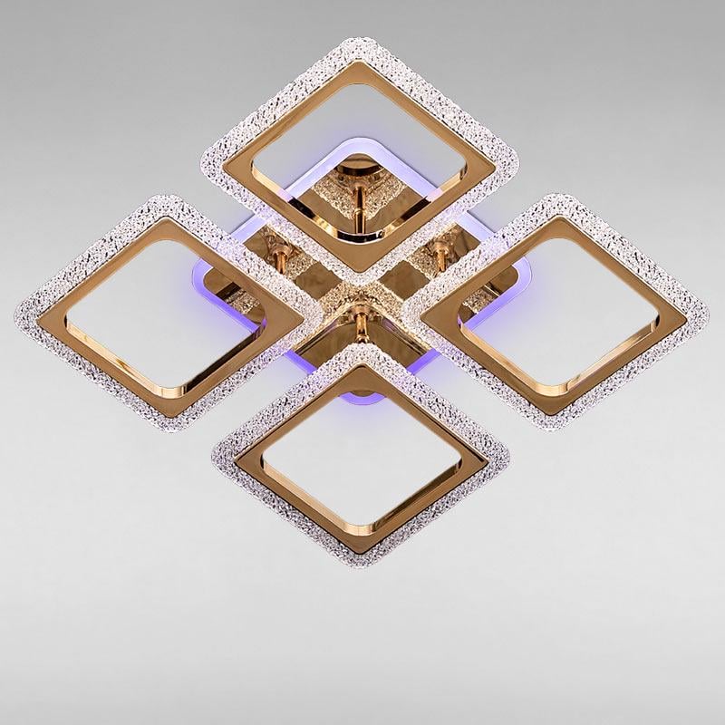 Люстра LED Light House SC-15807/4C FG+RGB 64W+8W Золото Люстра LED Light House SC-15807/4C FG+RGB 64W+8W Золото