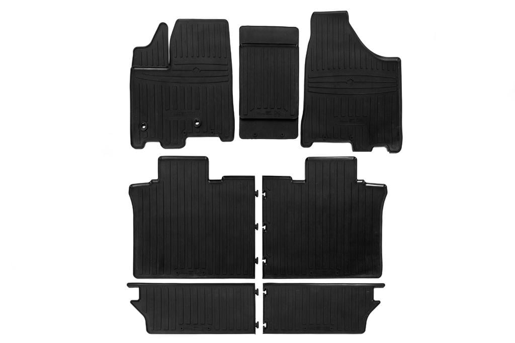 Резиновые коврики 6 мест Stingray для Toyota Sienna 2010-2020 гг. резина Черный