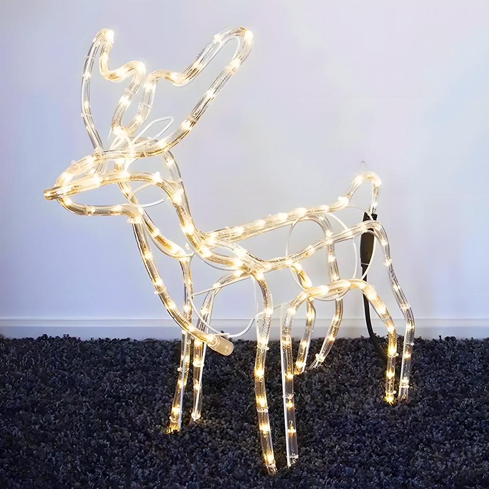 Декоративна світлодіодна фігура "Новорічний олень" висота 95 см 220 В з поворотом голови Теплий білий - фото 9 Декоративна світлодіодна фігура "Новорічний олень" висота 95 см 220 В з поворотом голови Теплий білий - фото 9