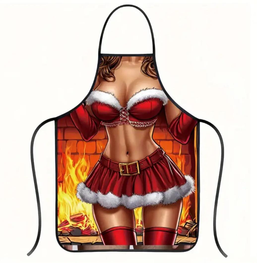 Фартук новогодний для женщин с приколом 74x54 см Разноцветный (180450) Фартук новогодний для женщин с приколом 74x54 см Разноцветный (180450)