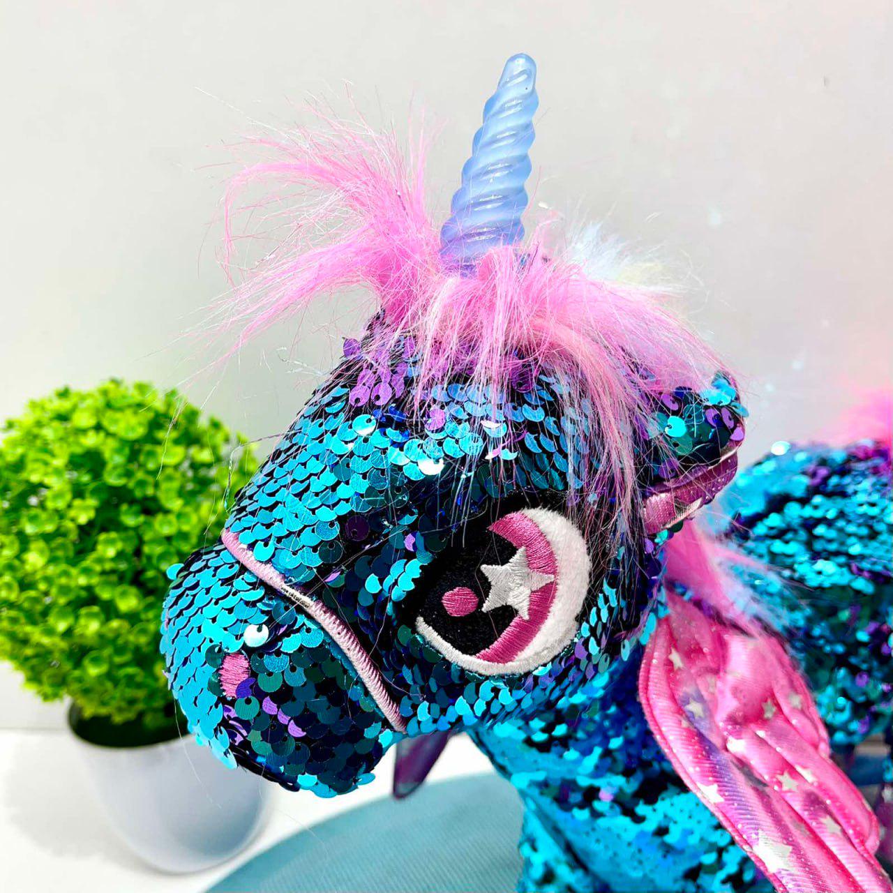 М'яка іграшка інтерактивна Казкова конячка-єдиноріг/повідець/звук/світло Зелений (M 6202 I UA) - фото 10