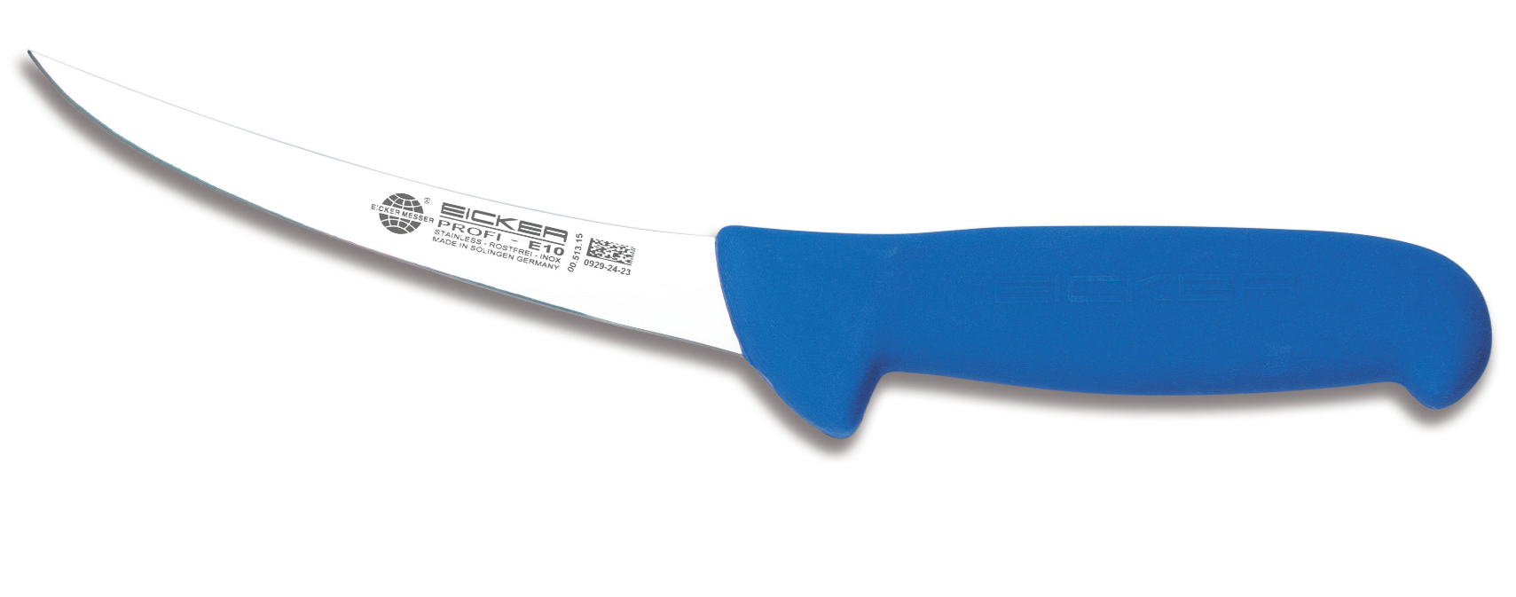 Нож обвалочный Eicker E10 жесткое изогнутое лезвие 130 мм Голубой (0051313)