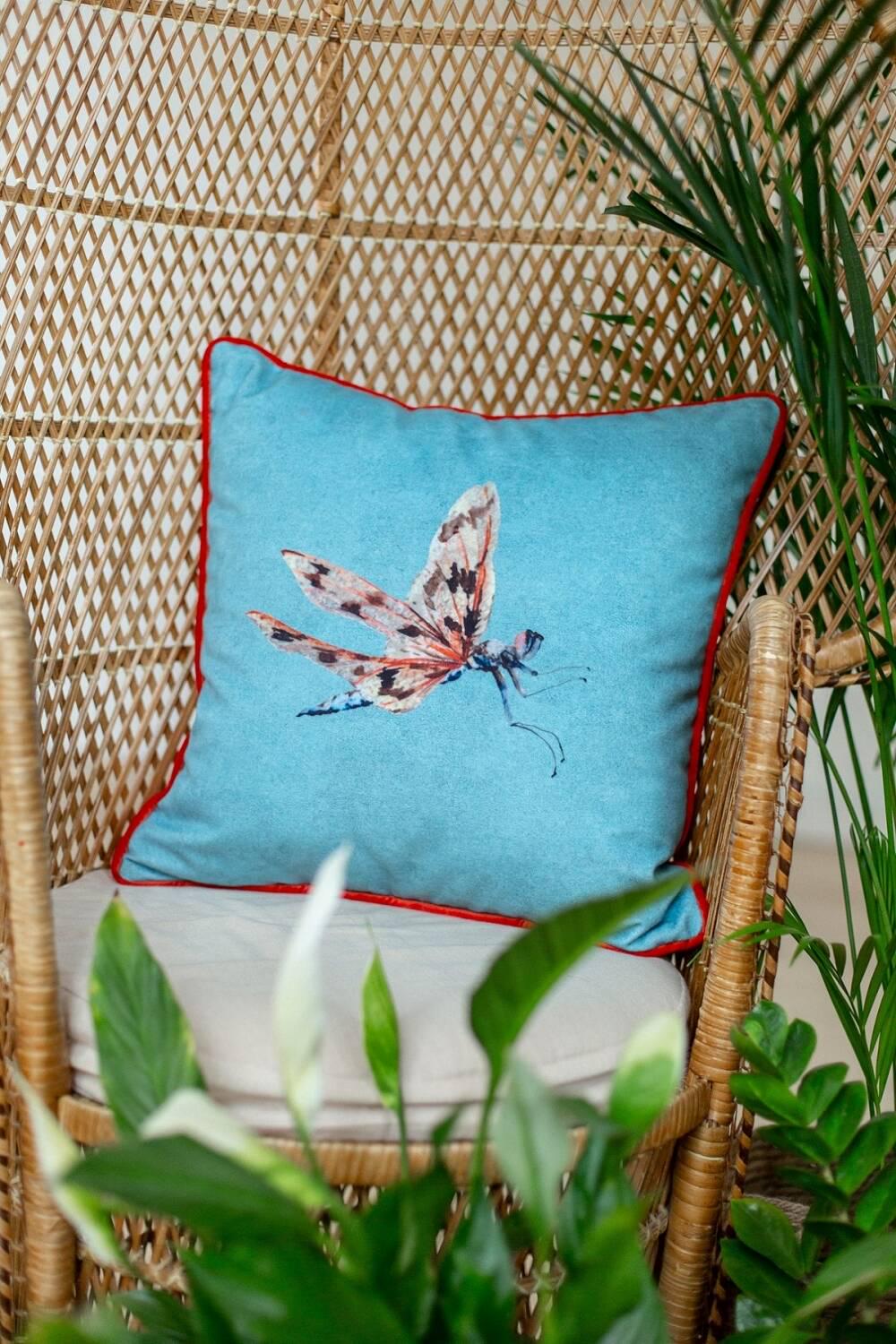 Подушка декоративна Maestro 45x45 см Блакитний/Помаранчевий (000084745)