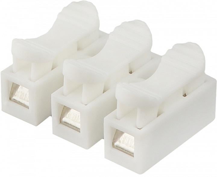 Набір клемних колодок CH-3 швидкого з’єднання на три контакти 30 шт. Білий (Е051302-30)