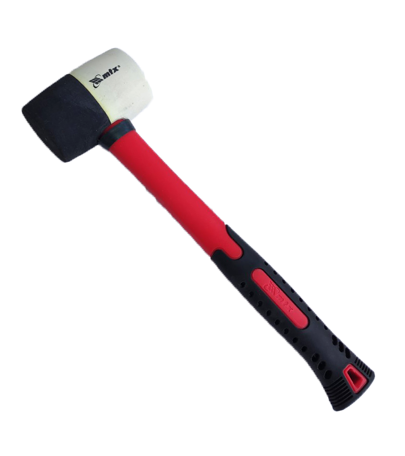 Киянка резиновая с комбинированной ручкой черно-белая резина 680 г (52099)