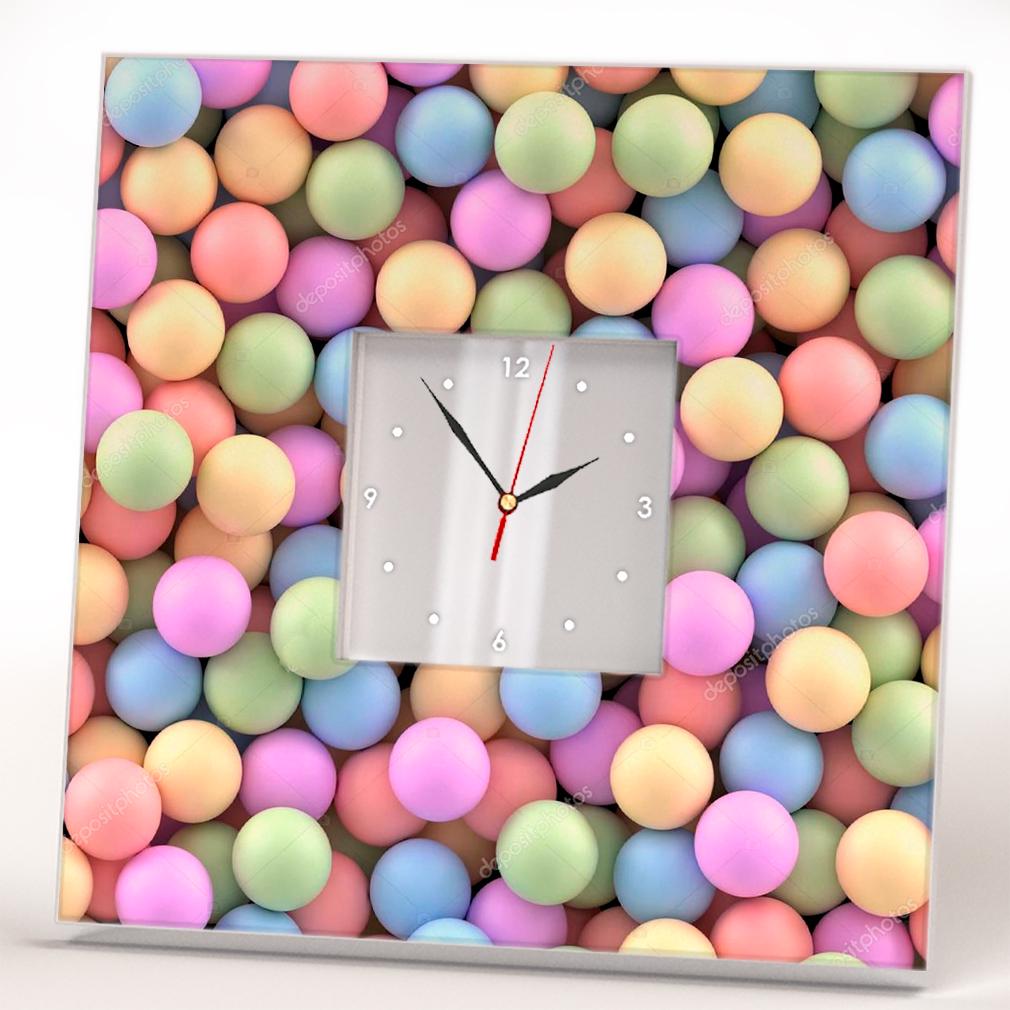 Часы Разноцветные шарики Абстракция 260x260 мм (C04188)