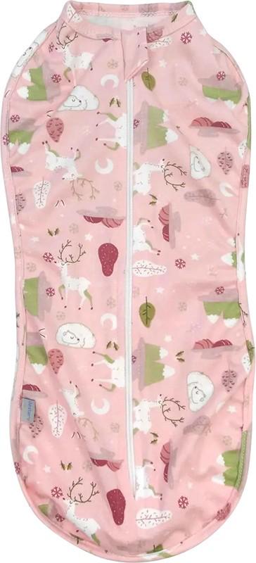 Пеленка-кокон на молнии Dexter's Лес 56-62 см Розовый