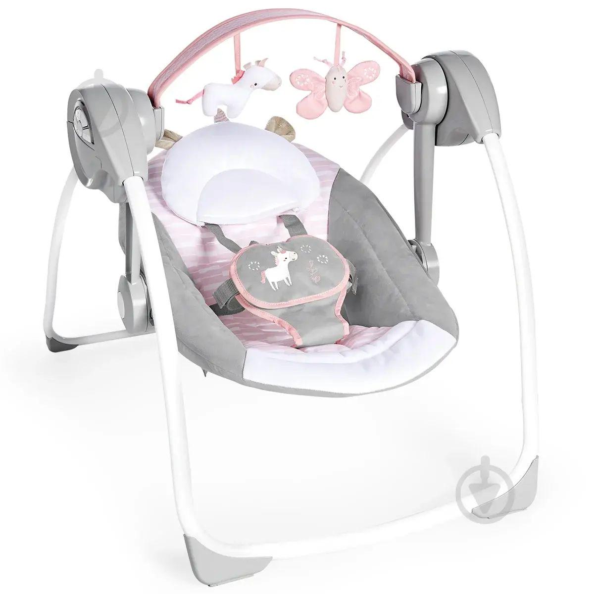 Шезлонг-гойдалка Ingenuity Flora the Unicorn 9 кг 55,9х51х68 см