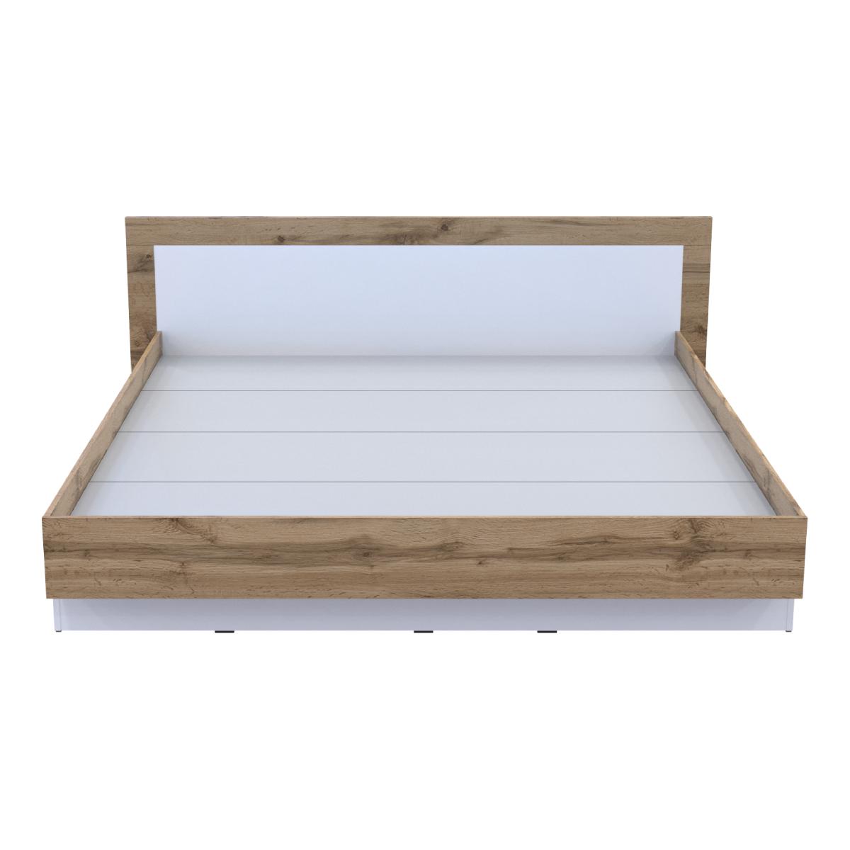 Ліжко двоспальне Doros Hugo 180х200 см Дуб Тахо/Білий (DRS-011323) - фото 2 Ліжко двоспальне Doros Hugo 180х200 см Дуб Тахо/Білий (DRS-011323) - фото 2