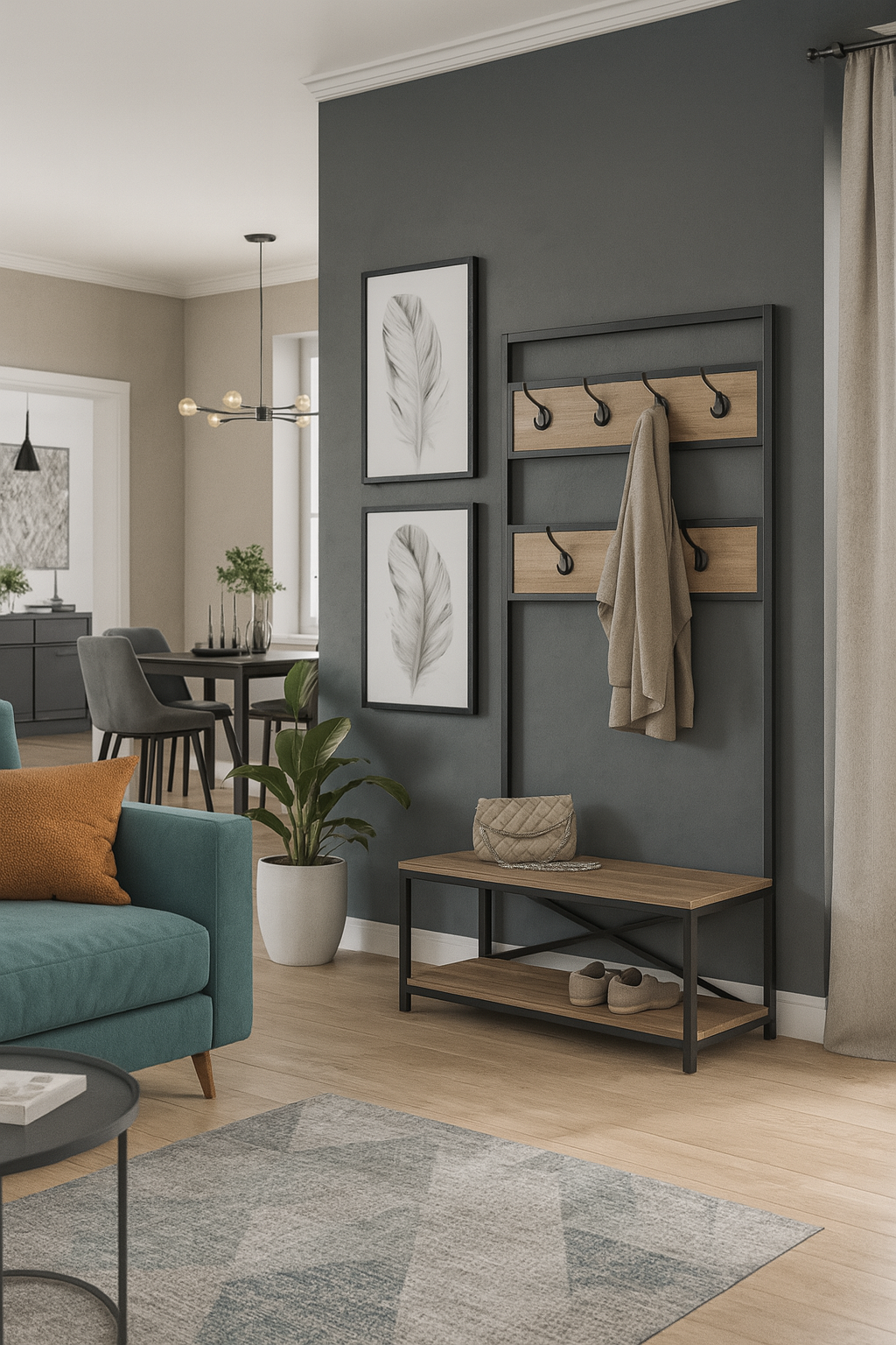 Вешалка в стиле лофт EcoLoft Верена DSP-1245