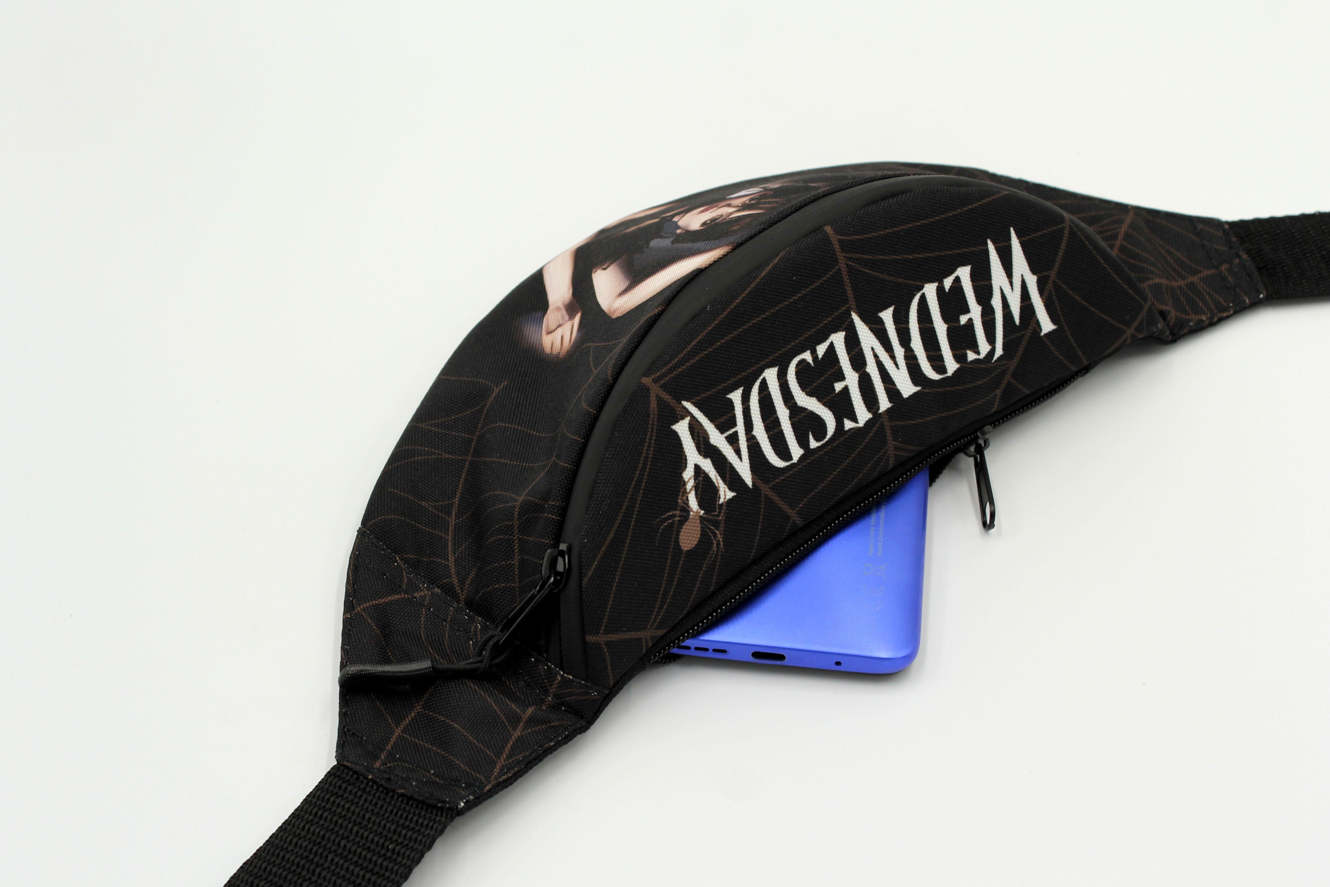 Сумка бананка Венздей Чорний (BM-005) - фото 6 Сумка бананка Венздей Чорний (BM-005) - фото 6