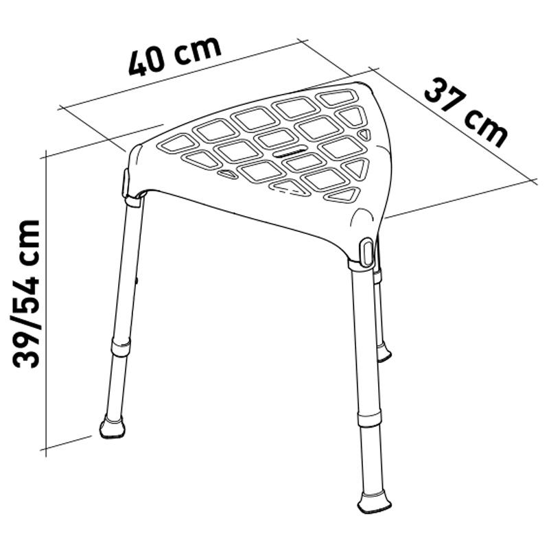 Табурет для ванної та душової трикутний KING-BSTTA-00 - фото 4