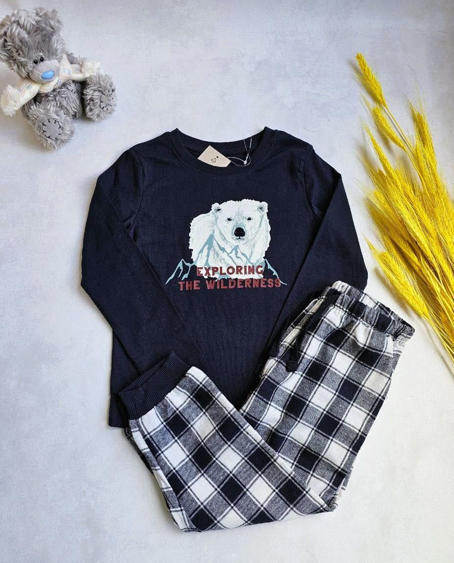 Пижама детская Lupilu с длинным рукавом теплая 122-128 см (20283104)