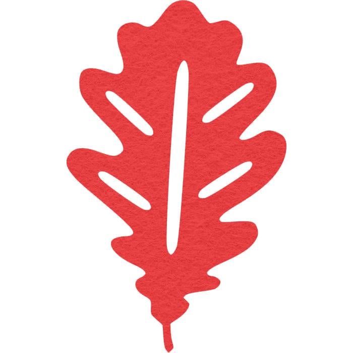 Вырубка из фетра/фоамирана Дубовый Лист №2 2,5x4 см (3701060277)