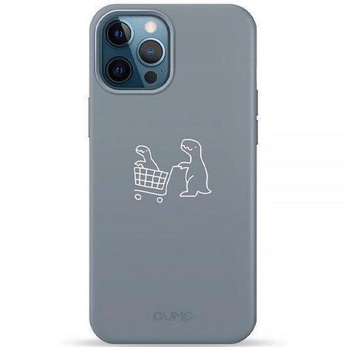 Чехол накладка Pump Silicone Minimalistic Case for iPhone 12/12 Pro, Dino Market Серый