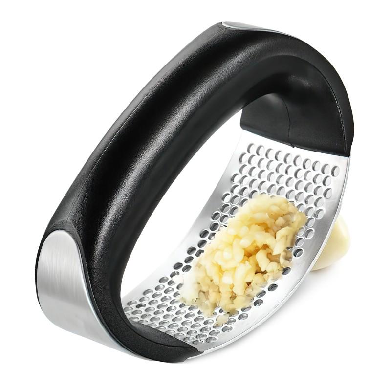 Прес для часнику Garlic press з ручкою 10,5х7х5 см Чорний - фото 2