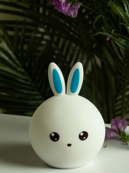 Светильник детский Rabbit Silicone Lamp LY-271 RGB беспроводной сенсорный 1200мА/ч Голубой - фото 4