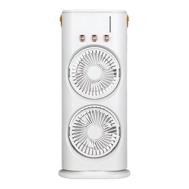Вентилятор настільний Double-ended Spray Fan з подвійним охолодженням/LED-підсвіткою/розпилювачем водяного туману 3 швидкості (6-18-Jam0032)