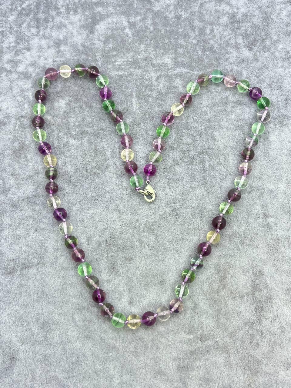 Бусы Флюорит 50 см Разноцветный (10184)