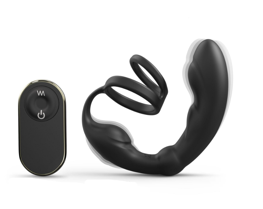 Массажер простаты Marc Dorcel P-Ring с эрекционным кольцом и пультом ДУ