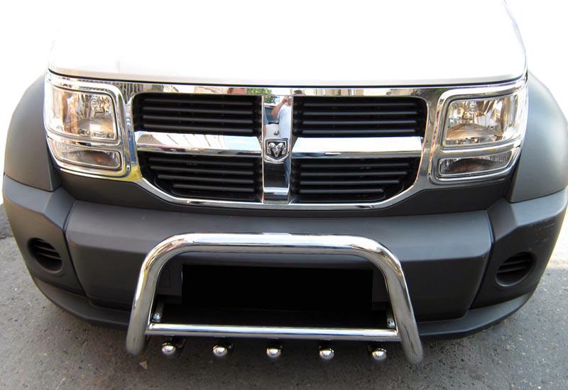 Передняя дуга QT006 CAN для Dodge Nitro 2007- гг. нержавеющая сталь Хром