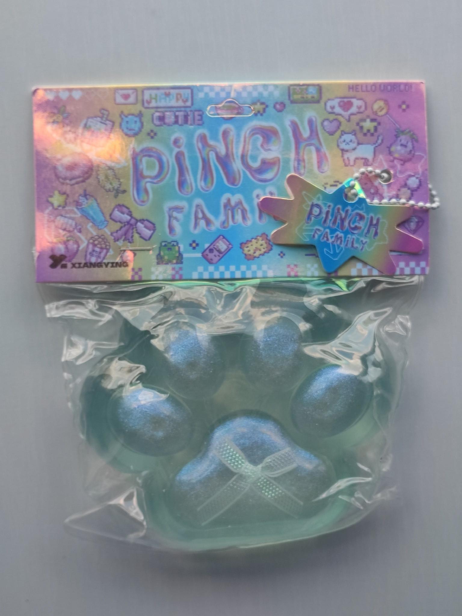 Іграшка антистрес сквіш котяча лапка велика напівпрозора XXL 14x15 см Зелений (2793P)