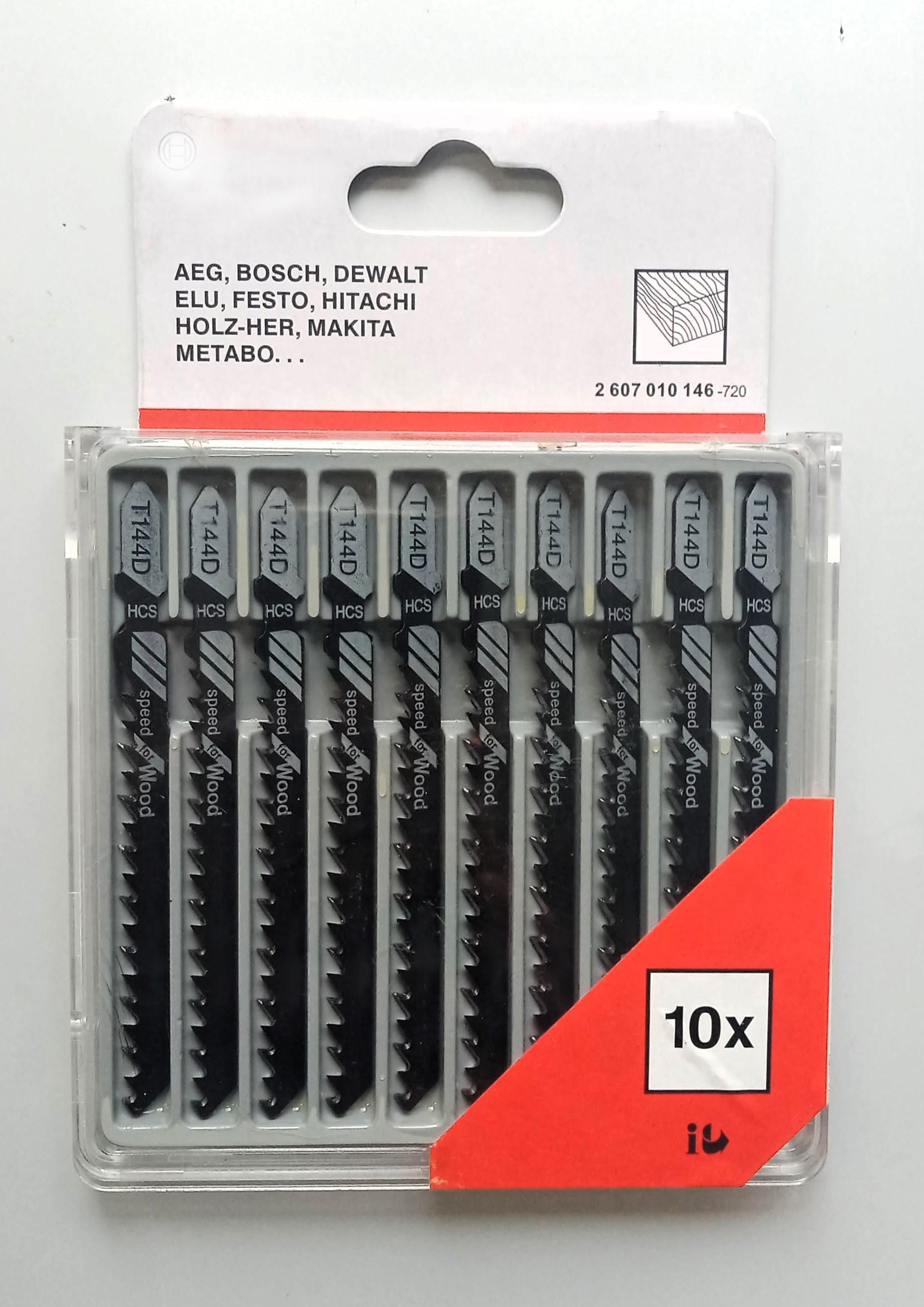 Набор пилок T144D 100 мм по дереву для электролобзика 10 шт. Набор пилок T144D 100 мм по дереву для электролобзика 10 шт.