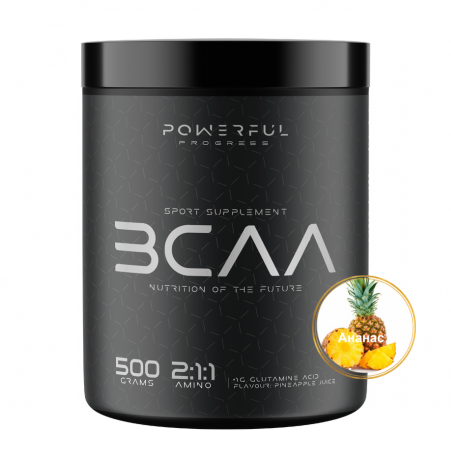 Аминокислоты BCAA Бсаа Powerful Progress BCAA 2:1:1 Instant Ананас 500 г (14540324) - фото 1