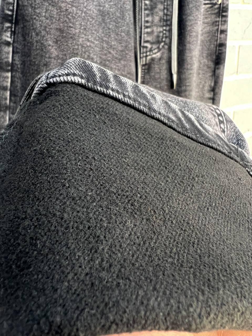 Джинси жіночі Vanver 81957 МОМ на резинці шнурок утеплені батал р. 31 Чорний (3112) - фото 2