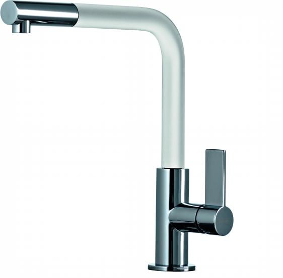 Кухонный смеситель Franke NEPTUNE EVO с выдвижным изливом Хром/Белый (115.0373.944)