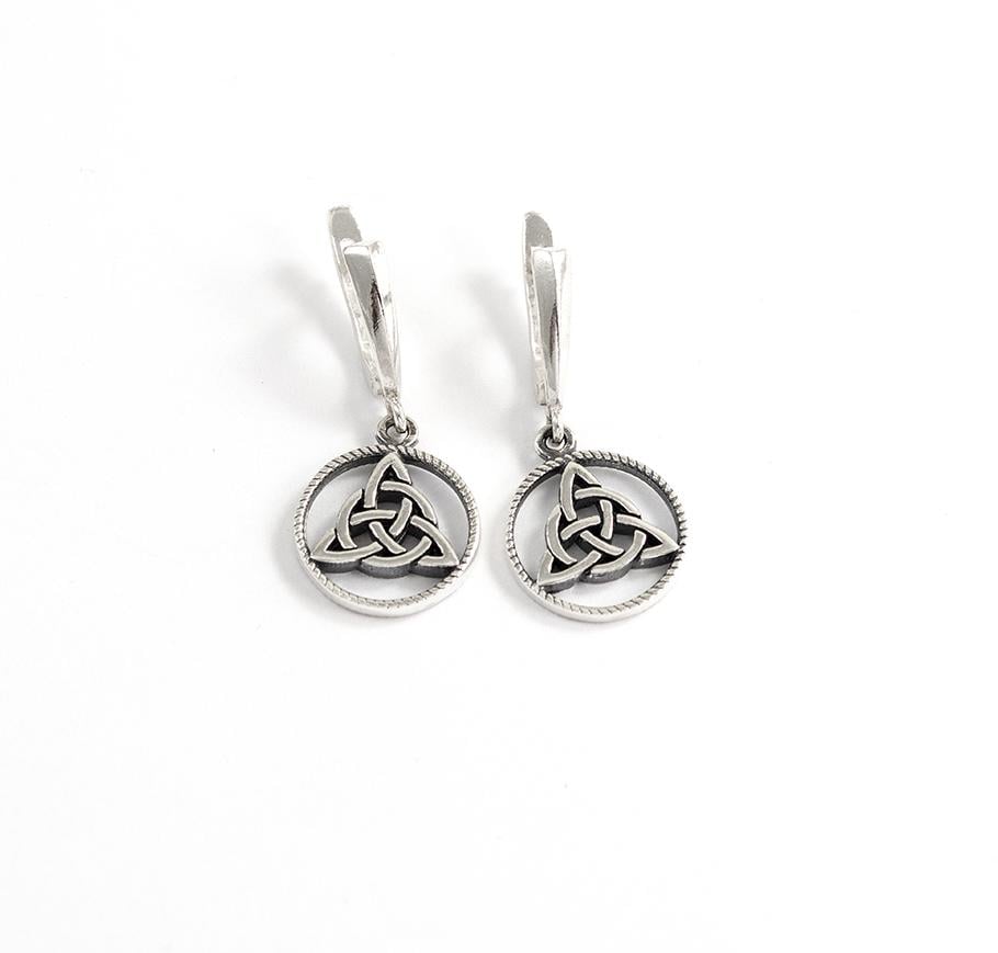 Серьги с оберегом Maxi Silver 9540 Триглав (89540)