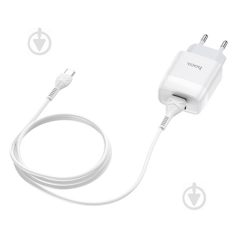 СЗУ HOCO C73A (2USB/2.4A) + Type-C (Белый) 900363 - фото 4