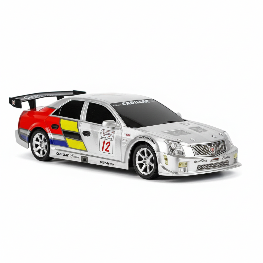 Радиоуправляемая дрифт-машина Cadillac 866-1805 B 1:18 4,8V пульт 2,4GHz с подсветкой Белый (29747794)