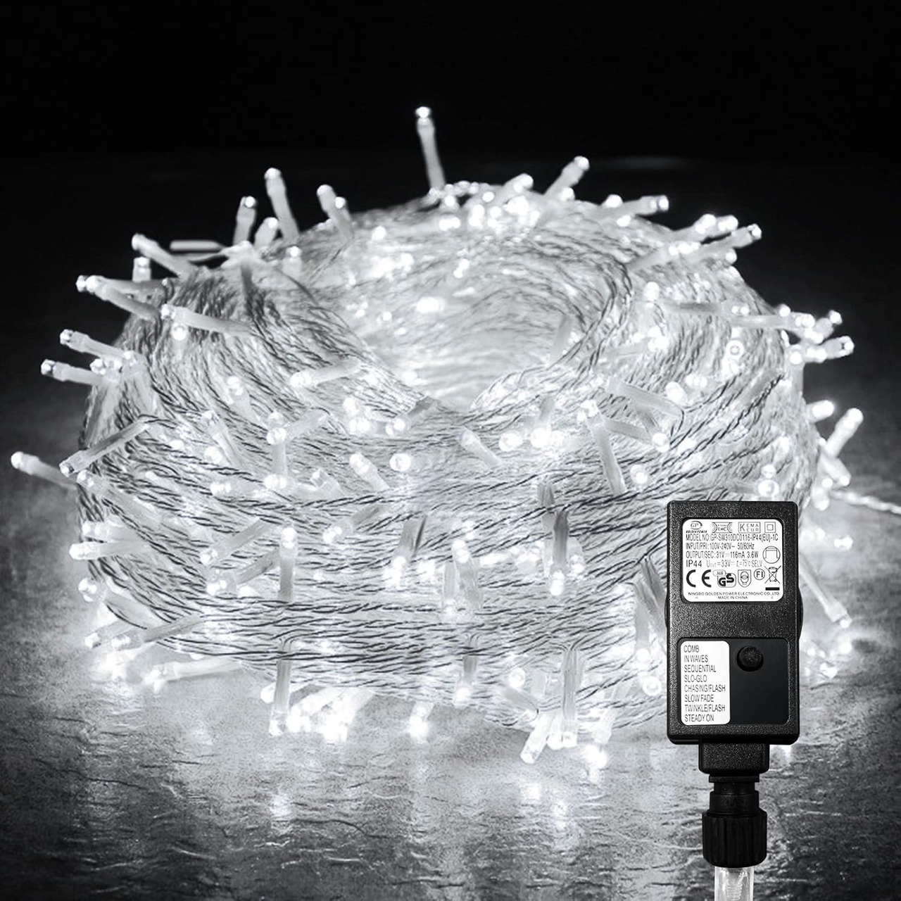 Гирлянда уличная 600 LED 30 м холодный белый 8 режимов IP44 (1794858190)