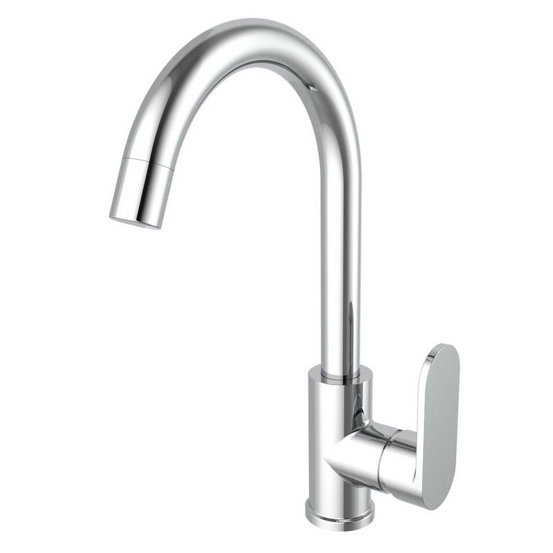 Смеситель для кухни Zegor Professional Reich-04 Premium Pro Lux однорычажный поворотный высокий катридж Sedal Spain Хром