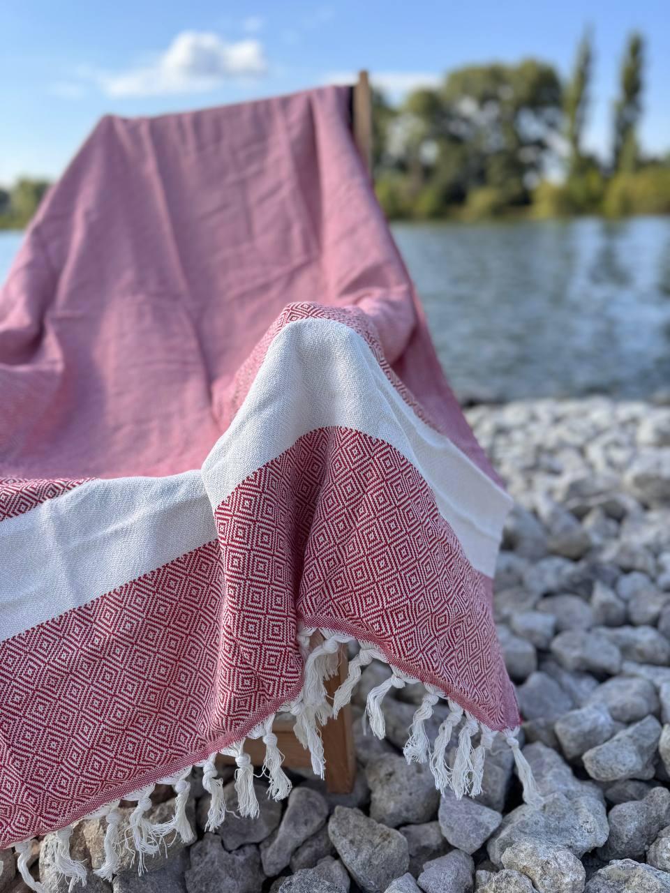 Покрывало гипоаллергенное муслин 100х180 см Розовый (П4К-AL-peshtamel-001-01) - фото 2 Покрывало гипоаллергенное муслин 100х180 см Розовый (П4К-AL-peshtamel-001-01) - фото 2